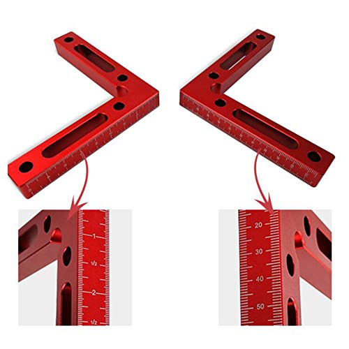 90 Degree Aluminium Alloy Positioning Squares, 4.7" x 4.7" Clamping Square, Right Angle Clamps Woodworking Carpenter Tool for Clamping to Boxes, - WoodArtSupply