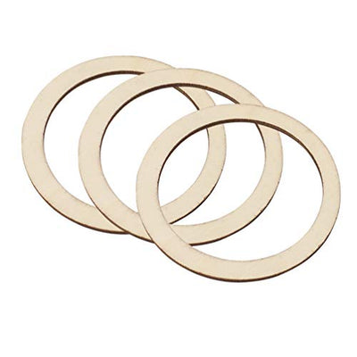 Ciieeo 50pcs Wreath Frames Unfinished Wood Pieces Rings Shape Round Wood Linking Rings Wooden Pieces for Floral Craft DIY Craft Making