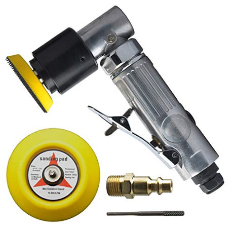 PROSHI 2" and 3" angle orbital sander, 3-inches random orbital air sander, pneumatic sander for auto sanding tools, dual-action polisher, angle head PROSHI