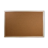 Flipside Products 24" x 36" (2' x 3') Cork Bulletin Board, Natural Wood Framed, Message and Vision Board, Memo Pin, Hanging Wall Mounted Flipside Products