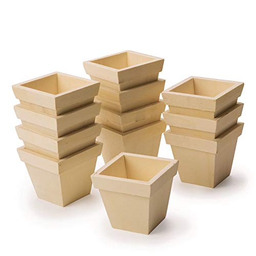 Preassembled Wood Planters (Pack of 12) - WoodArtSupply