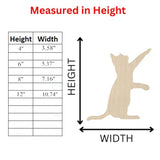 Set of 4 Unfinished Wooden Playful Cats Reaching Different Sizes 4'',6'',8'' and 12'',Cat Blank Cutout for DIY Wreath,Crafts Wall Decoration Pendants RUIXUAN