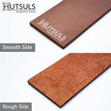Hutsuls Brown Leather Strop with Compound - Get Razor-Sharp Edges with Stropping Kit, Green Honing Compound & Vegetable Tanned Two Sided Knife Hutsuls