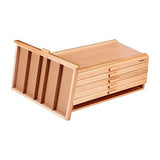 KINGART 723N Wood 6-Drawer Artist SUPPLY STORAGE BOX, 15-3/4” W x 10” D x 6-1/2” H, Natural Finish, Storage for Art Materials including Paint Tubes, KINGART