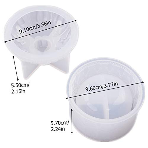 Vintage Jar Resin Mold with Lid Silicone Storage Box Mould for Epoxy Casting DIY Resin Crafts Kits Rustic Bottle Display Jewelry Trinket Container Wehous