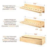 3 Pack Tool Organizers and Storage, Wooden Screwdriver Organizer Wall Mount, Pliers Rack Hammer Screwdriver Holder Tool Rack for Garage Shed Workshop stepstall