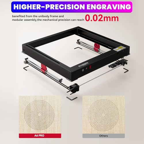 ATOMSTACK A6 Pro Laser Engraver for Beginners, Unibody Frame No Assembly Required, 6W Output Power Laser Engraving and Cutting Machine, Higher - WoodArtSupply