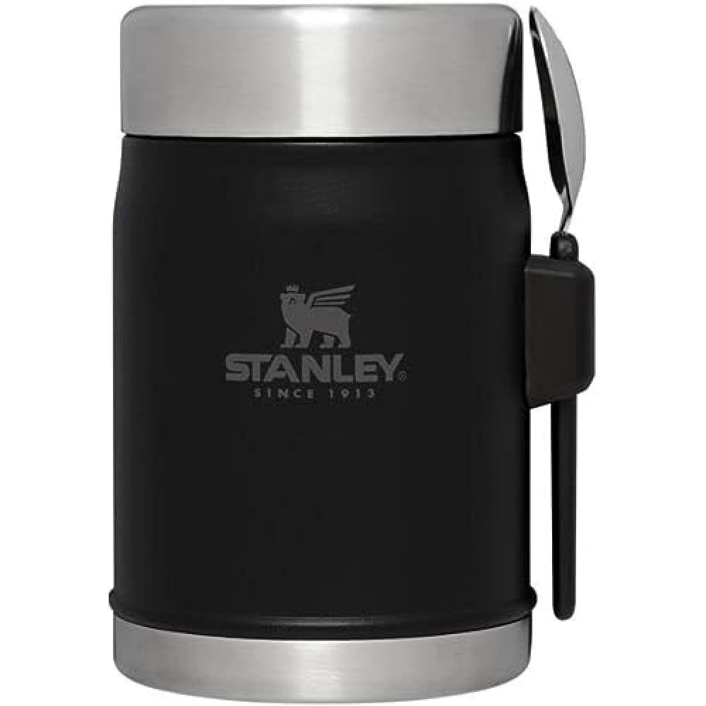Stanley Classic Legendary Classic Food Jar + Spork 14oz Matte Black STANLEY