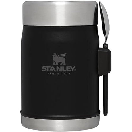 Stanley Classic Legendary Classic Food Jar + Spork 14oz Matte Black STANLEY
