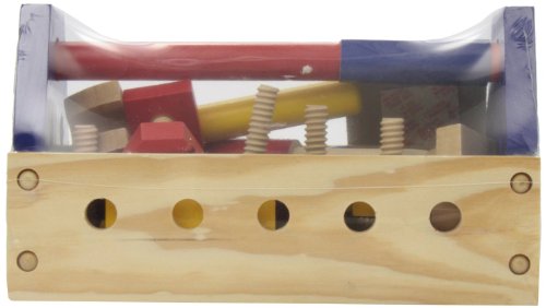Melissa & Doug Take-Along Tool Kit Wooden Toy Set & 1 Scratch Art Mini-Pad Bundle (00494) Melissa & Doug