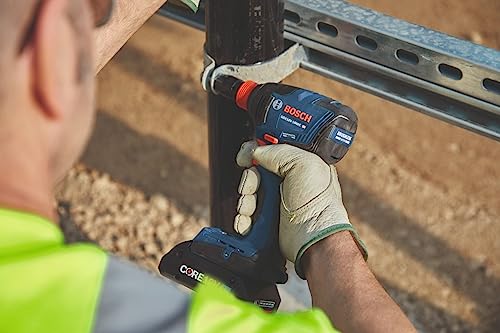 BOSCH GXL18V-260B26 18V 2-Tool Combo Kit with 1/2 In. Hammer Drill/Driver, 1/4 In. and 1/2 In. Two-In-One Bit/Socket Impact Driver, (1) CORE18V 8 Ah - WoodArtSupply