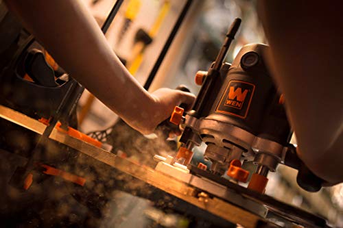 WEN RT6033 15-Amp Variable Speed Plunge Woodworking Router Kit with Carrying Case & Edge Guide WEN