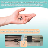 LUTQ 10 Pack of Retaining Clip Rings for Cricut Maker - Carbon Steel Fixed Clamp Ring Compatible with Cricut Maker Rubber Roller Replacement Parts - LUTQ