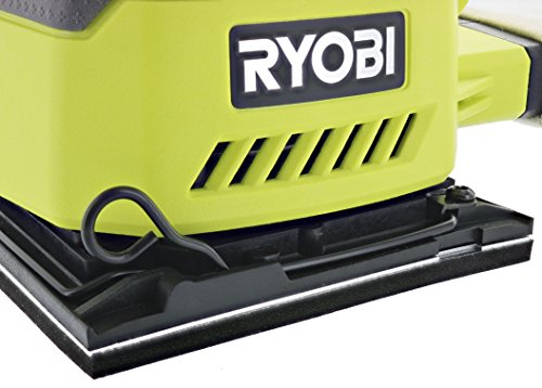 Ryobi P440 One+ 18V Lithium Ion 12,000 RPM 1/4 Sheet Palm Sander w/ Onboard Dust Bag and Included Sanding Pads (Battery Not Included, Power Tool