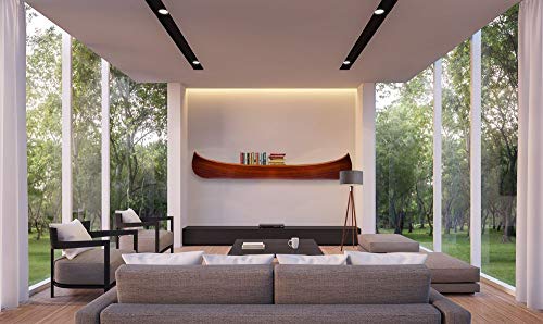 Wooden Boat USA Display Half Canoe 9 Feet Home Décor, One Size, Multi Wooden Boat USA