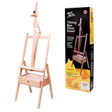 Mont Marte Signature Tilting Box Floor Easel Beech Wood, Holds Canvases up to 92cm (36.2in) in Height, Angle Adjustment, Sturdy Base, Built-in MONT MARTE
