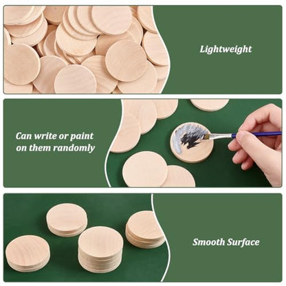 Wholesale PandaHall 40pcs Unfinished Wood Circles 2 Inch Round Wood Coins Wood  Discs Natural Wood Slices Wooden Tokens Reward Coins for Christmas Tree DIY  Arts & Crafts Projects Decoration 