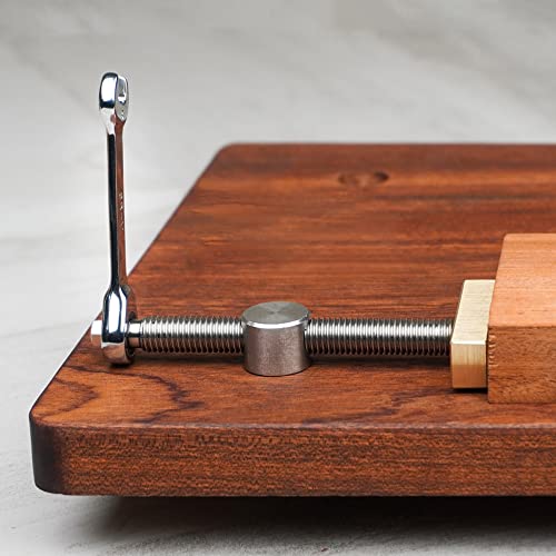 Adjustable Workbench Bench Dog Screw Clamp Fits 3/4 Inch Dog Holes Stainless Steel Brass Adjustable Stop for Woodworking (19mm) DDWT