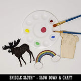 Puzzle Piece Solid Unfinished Wood Shape Piece Cutout for DIY Craft Projects - 1/8 Inch Thick - 6.25 Inch Size Sniggle Sloth