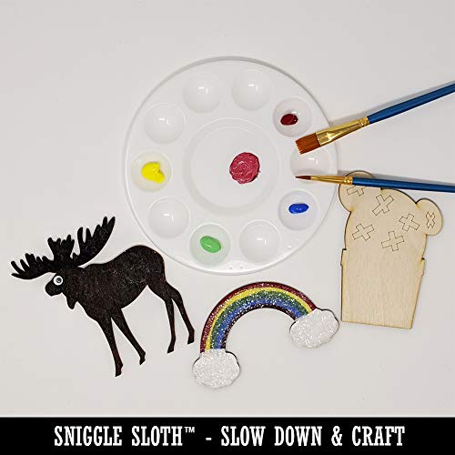 Submarine Doodle Unfinished Wood Shape Piece Cutout for DIY Craft Projects - 1/4 Inch Thick - 4.70 Inch Size Sniggle Sloth