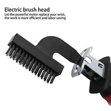 4 pcs Rust Removing Brush Shovel Set Nylon Wire Abrasive Brushes Reciprocating Blade Sabre Saw Cleaning Tool for Tile Cleaning, Floor Mud Cleaning, Walfront