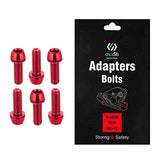 CNC MTB Caliper Bolts,Bike disc Brake Caliper Bolts M6x18mm Steel Alloy，Red CNC