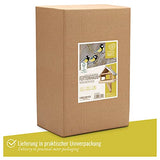 Wild Animal Heart XL Wooden Birdhouse with Weatherproof Metal Roof - Solid Wood Wall Bird Feeding House for Birds - Hanging Bird Feeding House wildtier herz