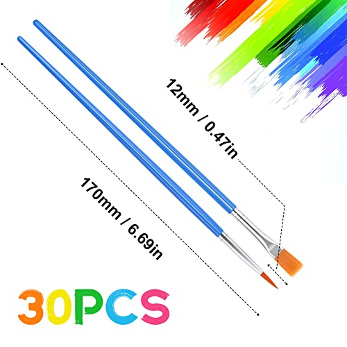 UPINS 30 Pcs Paint Brushes,Small Brush Bulk for Detail Painting UPINS