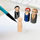 Healifty 10pcs Wood Puppets Dolls Blank Wooden Unfinished Dolls Woodsy Decor Wooden Dolls Decoration for Home Toys Dolls Wood Decor Unfinished DIY Healifty