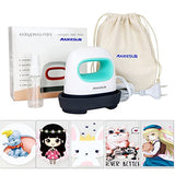 MAIKESUB Mini Heat Press Machine Easy to Use for T Shirts Shoes Hats Small HTV Iron on Vinyl Projects Portable Heating Transfer Iron Green (Green) MAIKESUB