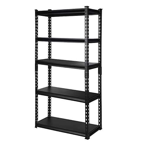 PACHIRA E-Commerce 5-Tier Garage Shelving Unit Heavy Duty Adjustable Storage Rack Metal Shelves for Kitchen, Garage, Office, 28" W x 12" D x 60" H - WoodArtSupply