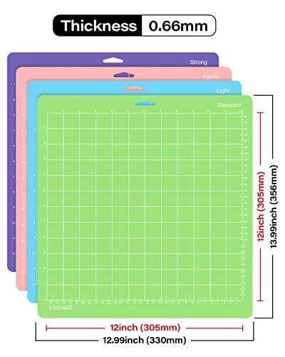 Gwybkq Cutting Mat for Cricut Maker 3/Maker/Explore 3/Air 2/Air/One 12 Pack 12x12 Variety Grip Sticky Pad Replacement Accessories for Silhouette Gwybkq