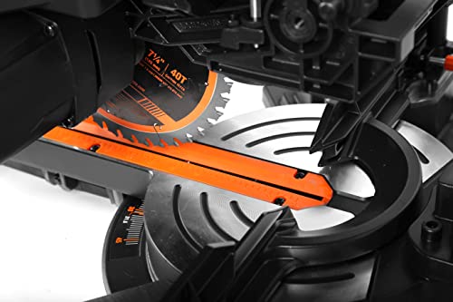 WEN MM0713 9.5-Amp 7.25-Inch Single Bevel Compact Sliding Compound Miter Saw with LED Cutline Guide, Black WEN