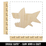 Shark Doodle Unfinished Wood Shape Piece Cutout for DIY Craft Projects - 1/4 Inch Thick - 6.25 Inch Size Sniggle Sloth