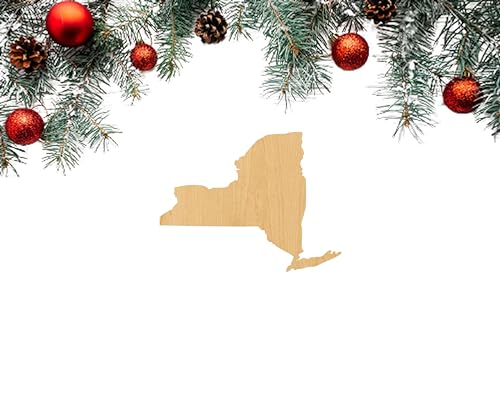 3 Pcs New York Supply 3" Wooden Shape Ornaments Unique Unpainted Smooth Surface Unfinished Laser Cutout Wood Sheets Boards for Crafts 1/8 Inch Thick WoodArtSupply