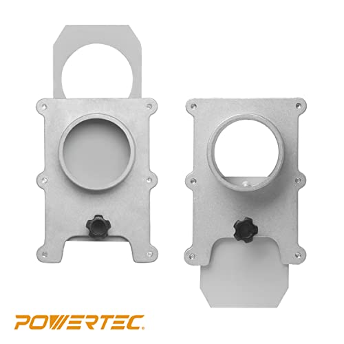 POWERTEC 70134-P2 2-1/2-Inch Aluminum Blast Gate for Dust Collector, Dust Collection Fittings - 2 PK POWERTEC