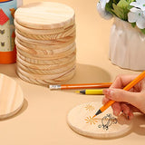24 Pack Unfinished Wood Coasters, GOH DODD 4" Wood Slices for Nature Crafts & Wedding Decoration, Blank Coasters Wood Kit for DIY Architectural GOH DODD