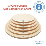 Wood Circles 11 inch 1/2 inch Thick, Unfinished Birch Plaques, Pack of 1 Wooden Circle for Crafts and Blank Sign Rounds, by Woodpeckers Woodpeckers