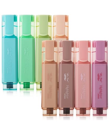 Mr. Pen- Highlighter, 8 Pack, Vintage Colors, Chisel Tip Aesthetic Highlighters, Cute Highlighters for School, No Bleed Highlighters, Highlighters Mr. Pen