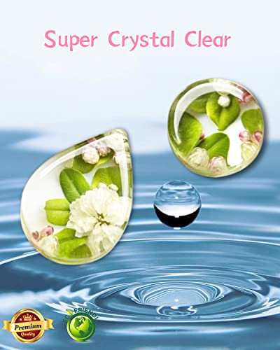 Bsrezn 1000g Bulk UV Resin Hard, Crystal Clear Large UV Cure Epoxy Resin Kit Premixed Resina UV Transparent Solar Activated Glue for Jewelry Making Bsrezn