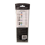 Royal & Langnickel Royal Zip N' Close Gold Taklon Clear Acrylic Handle Shader 6-Piece Brush Set Royal & Langnickel