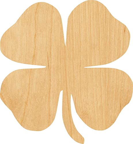 3 Pcs Clover Supply 3" Wooden Shape Ornaments Unique Unpainted Smooth Surface Unfinished Laser Cutout Wood Sheets Boards for Crafts 1/8 Inch Thick Generic