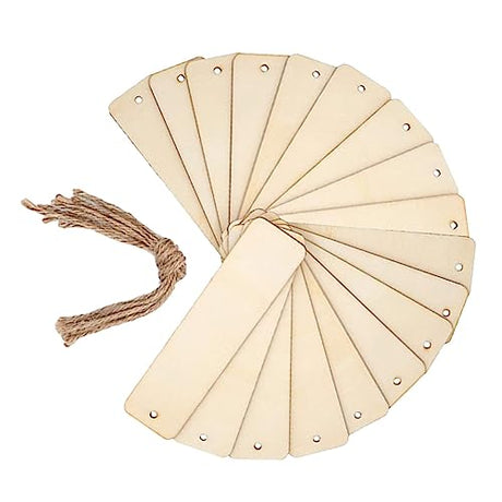 FUNOMOCYA 36 Pcs Blank Bookmark DIY Crafting Bookmark Unfinished Wood Bookmark Reading Bookmarks Gift Tag Wishing DIY Bookmarks Practical Bookmark FUNOMOCYA