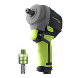 Flexzilla Pro Mini Impact Wrench, 1/2" Drive, with High Flow Ball Swivel Plug - AT1475FZ Flexzilla