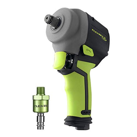 Flexzilla Pro Mini Impact Wrench, 1/2" Drive, with High Flow Ball Swivel Plug - AT1475FZ Flexzilla