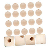 Gogogmee 50pcs Log Dispersion Beads Round Wood Spacer Beads Unfinished Spacer Beads Jewelry Making Rustic Garland Wood Loose Spacer Round Spacer Gogogmee