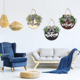 DIYDEC 6 Pack Wood Circles for Crafts 14 Inch Unfinished Wood Slices Blank Wooden Door Hanger Sign Round Wood Discs with Bows Twine Glue Point for DIYDEC