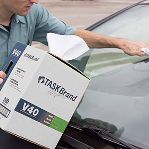 TaskBrand N-V040CGW Center Pull Wipers White 10 x 12 (Roll of 200) TaskBrand