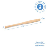 Wood Baseball bat 18 Inch Pack of 2 Unfinished Mini Wood Baseball Bat, Small Bat, Party Decor, Bedroom, Crafts, by Woodpeckers Woodpeckers