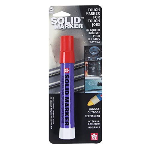 SAKURA Solid Paint Markers - Permanent Marker Paint Pens - Window, Wood, & Glass Marker - Red Paint - 1 Pack SAKURA